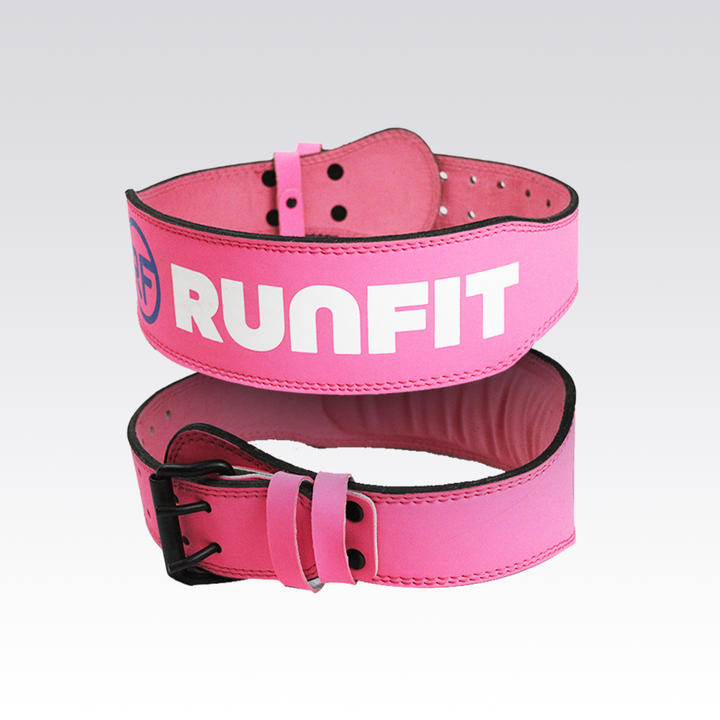 Cinturón de levantamiento de cuero - rosa - RUNFIT Accesorios Fitness
