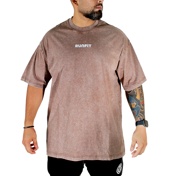 Playera - Oversized Classic RUNFIT Cafe H