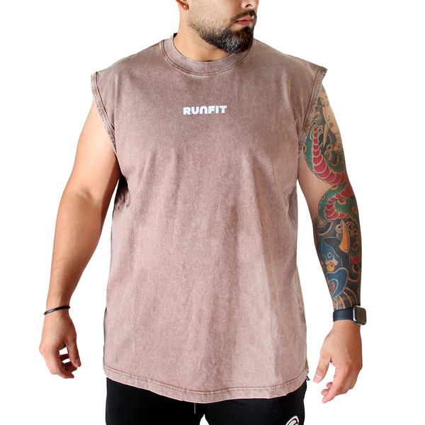 Playera - Tank Classic RUNFIT Cafe H