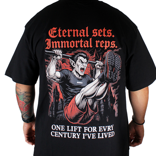 Playera - Oversized inmortal Reps Negra H