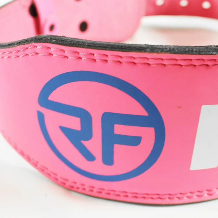 Cinturón de levantamiento de cuero - rosa - RUNFIT Accesorios Fitness