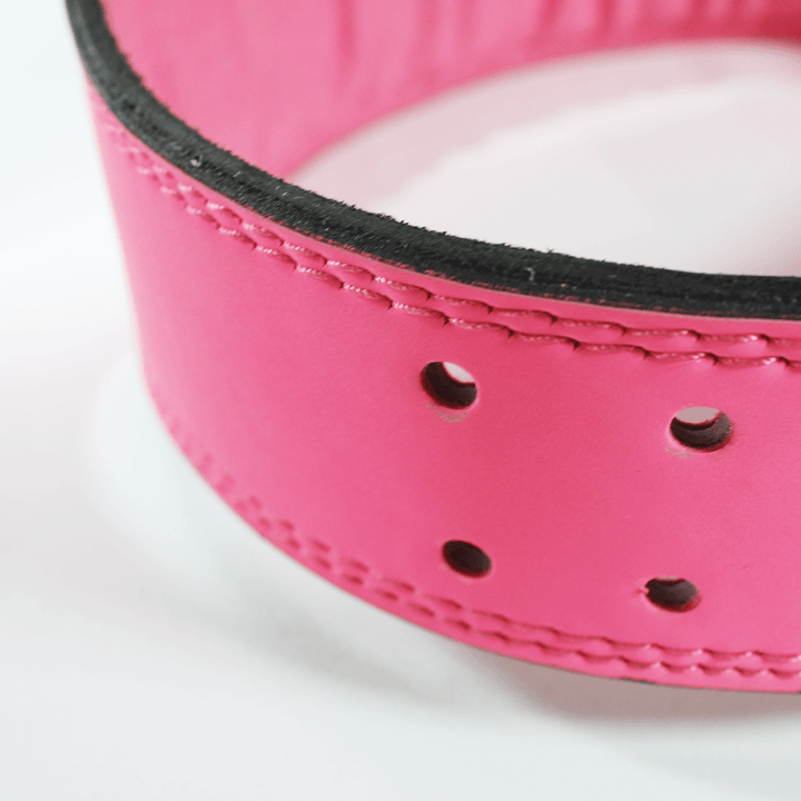 Cinturón de levantamiento de cuero - rosa - RUNFIT Accesorios Fitness
