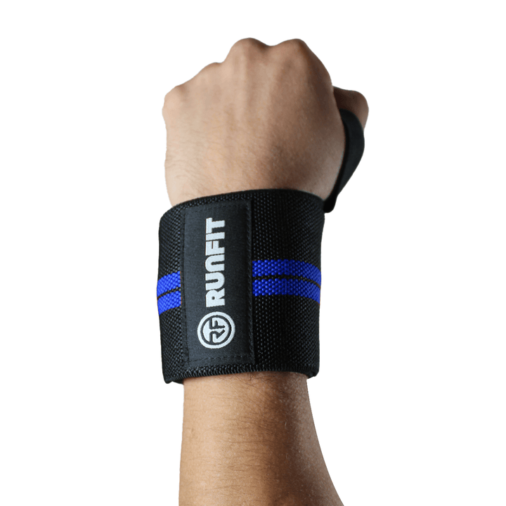 Muñequeras elásticas azules - RunFit - go for it