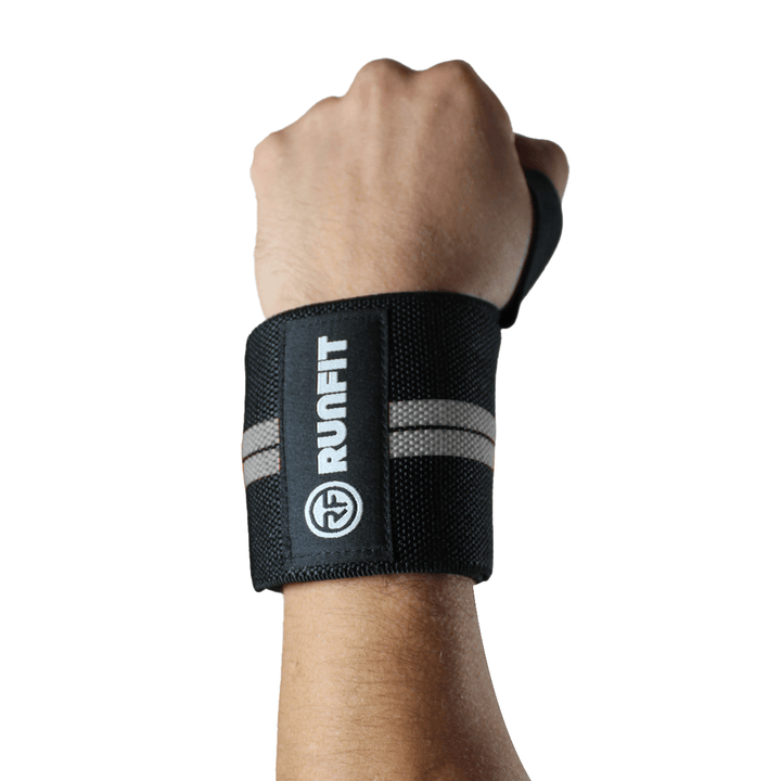 Muñequeras elásticas grises - RUNFIT Accesorios Fitness