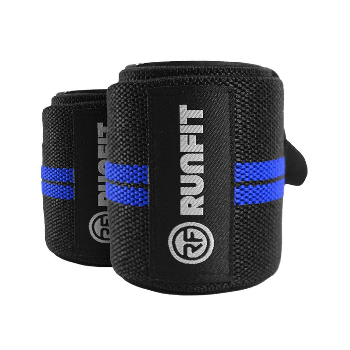 Muñequeras elásticas azules - RUNFIT Accesorios Fitness