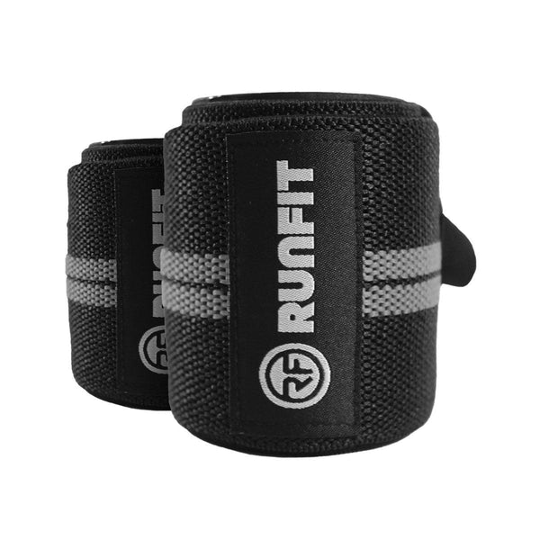 Muñequeras elásticas grises - RUNFIT Accesorios Fitness