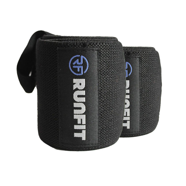 Muñequeras elásticas negras - RUNFIT Accesorios Fitness