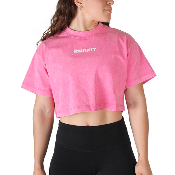 Playera - Crop Top Classic RUNFIT Rosa