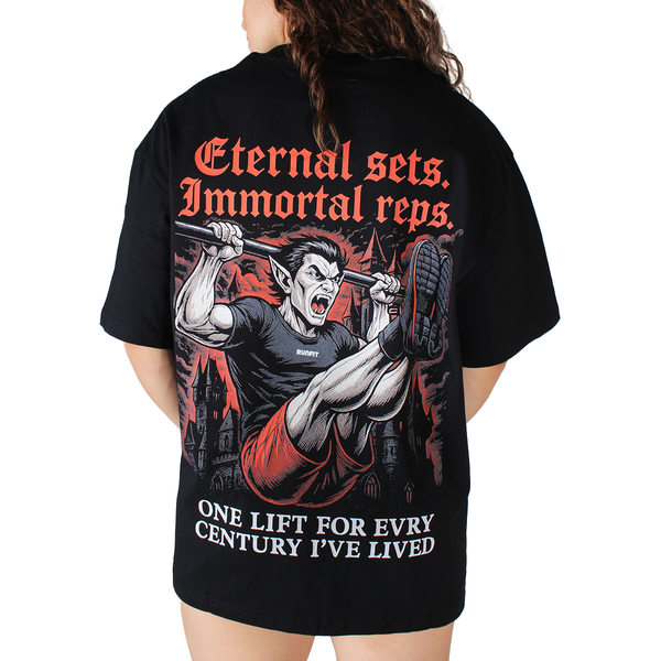 Playera - Oversized Inmortal Reps Negra