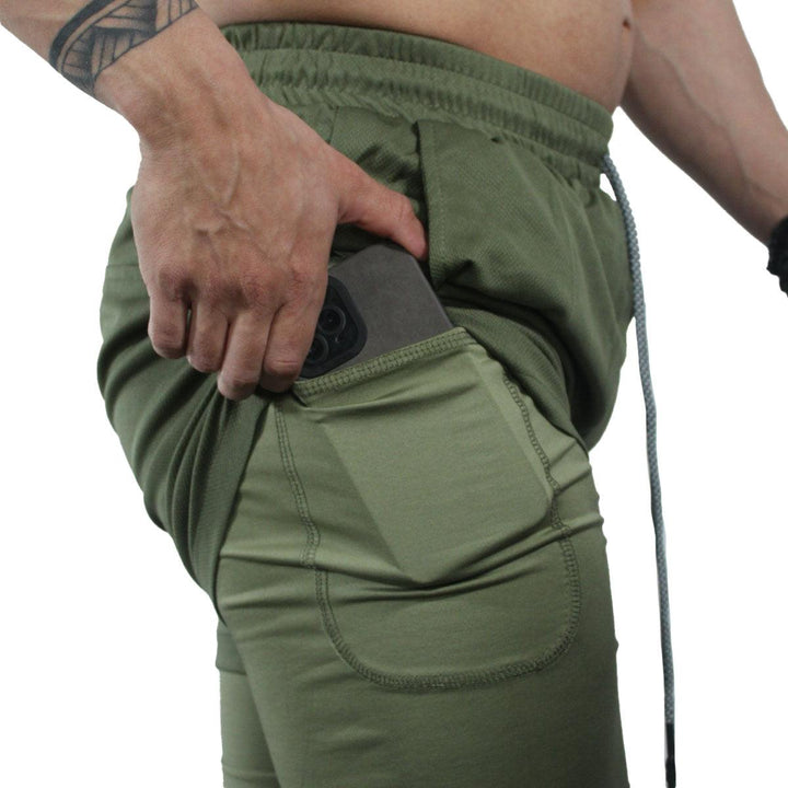 SHORT - VERDE MILITAR - RUNFIT Accesorios Fitness