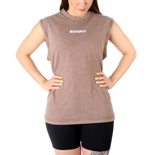 Playera - Tank Classic RUNFIT Cafe