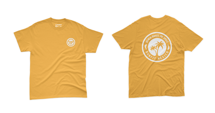 Playera_Beach makes me smile_Yellow