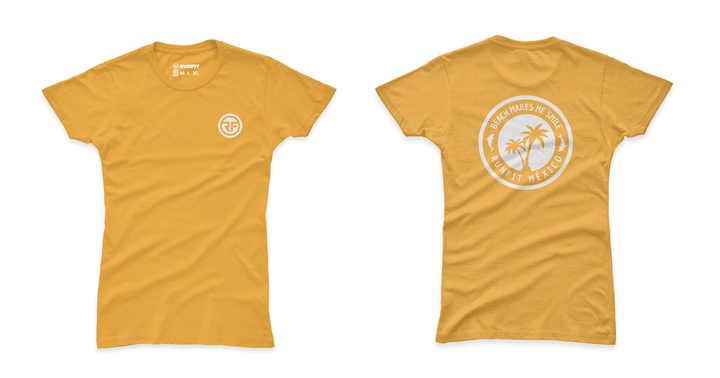 Playera_Beach makes me smile_Yellow