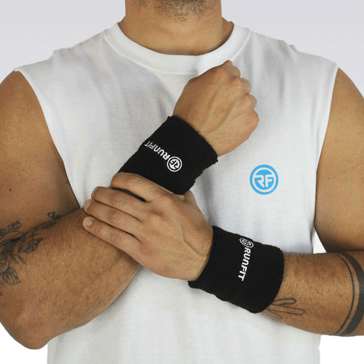 Muñequeras deportivas RUNFIT- Negras - Accesorios Fitness
