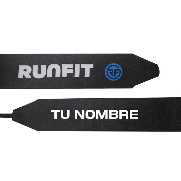 Muñequeras de Tela - Negro PERSONALIZADA - RunFit - go for it