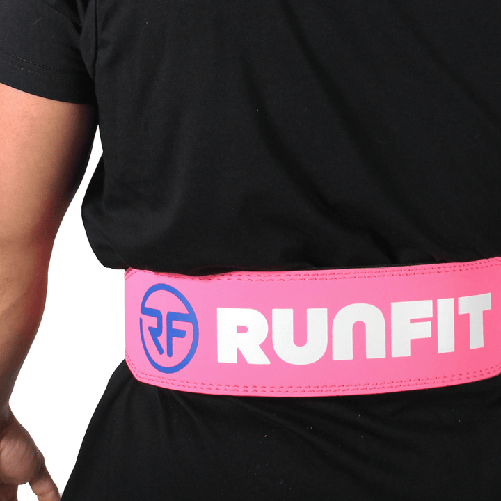 Cinturón de levantamiento de cuero - rosa - RUNFIT Accesorios Fitness