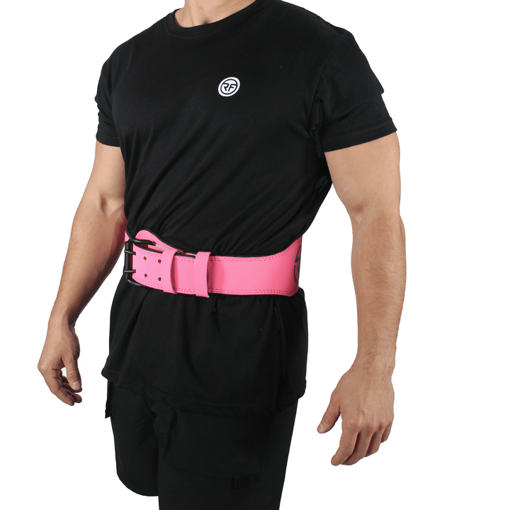 Cinturón de levantamiento de cuero - rosa - RUNFIT Accesorios Fitness