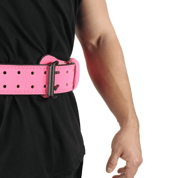 Cinturón de levantamiento de cuero - rosa - RUNFIT Accesorios Fitness