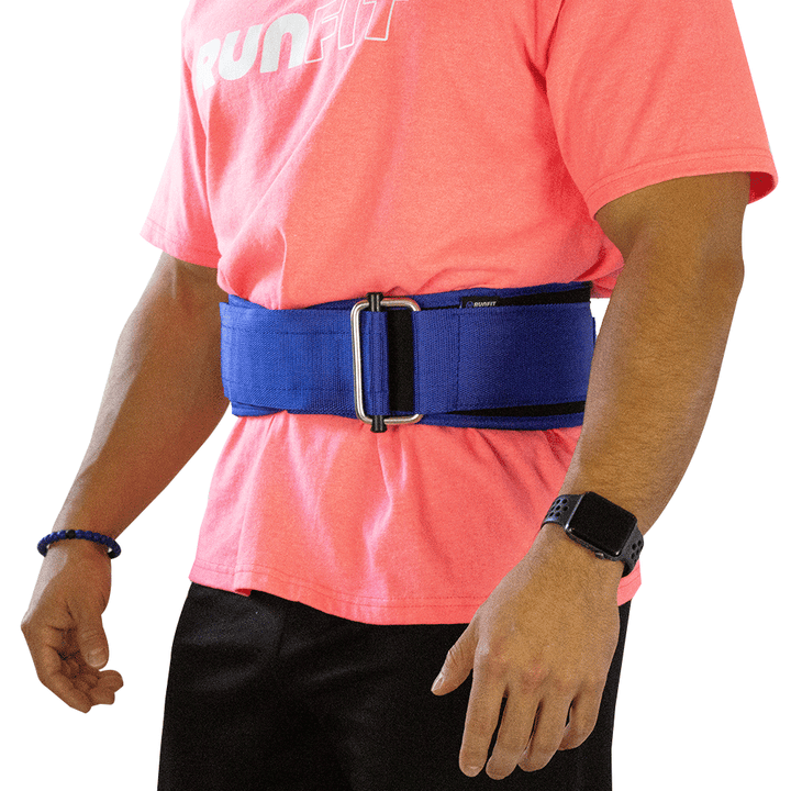 Cinturón de levantamiento - azul - RUNFIT Accesorios Fitness