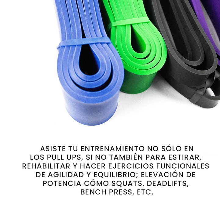 kit 6 ligas de resistencia - pull ups - RunFit - go for it