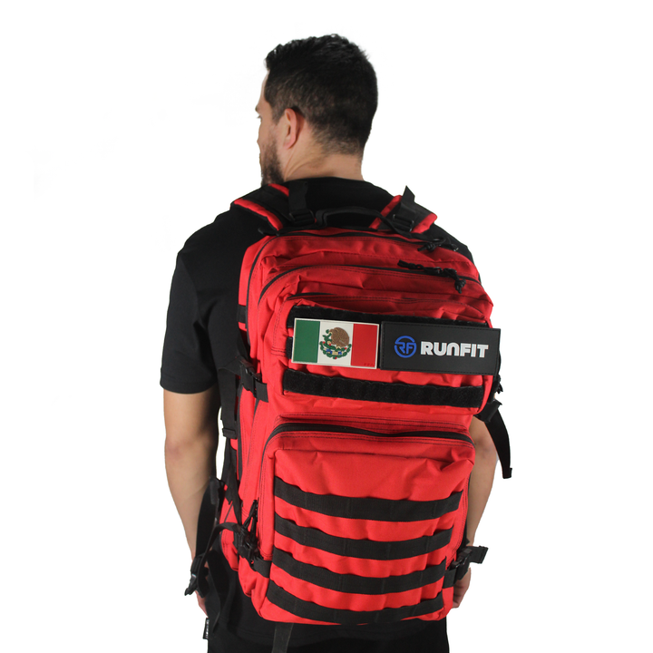 Mochila Táctica 45L - Roja negra - RUNFIT Accesorios Fitness