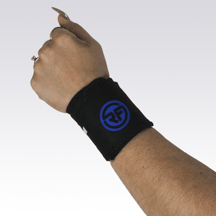 Muñequeras de Tela - Negro PERSONALIZADA - RunFit - go for it